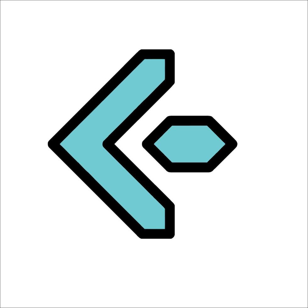 A blue arrow pointing to the left vector