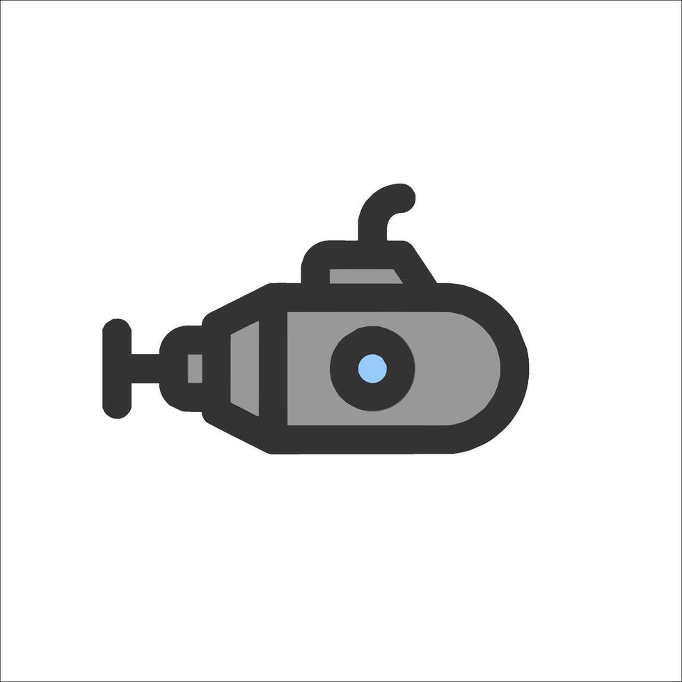 A submarine icon on a white background vector