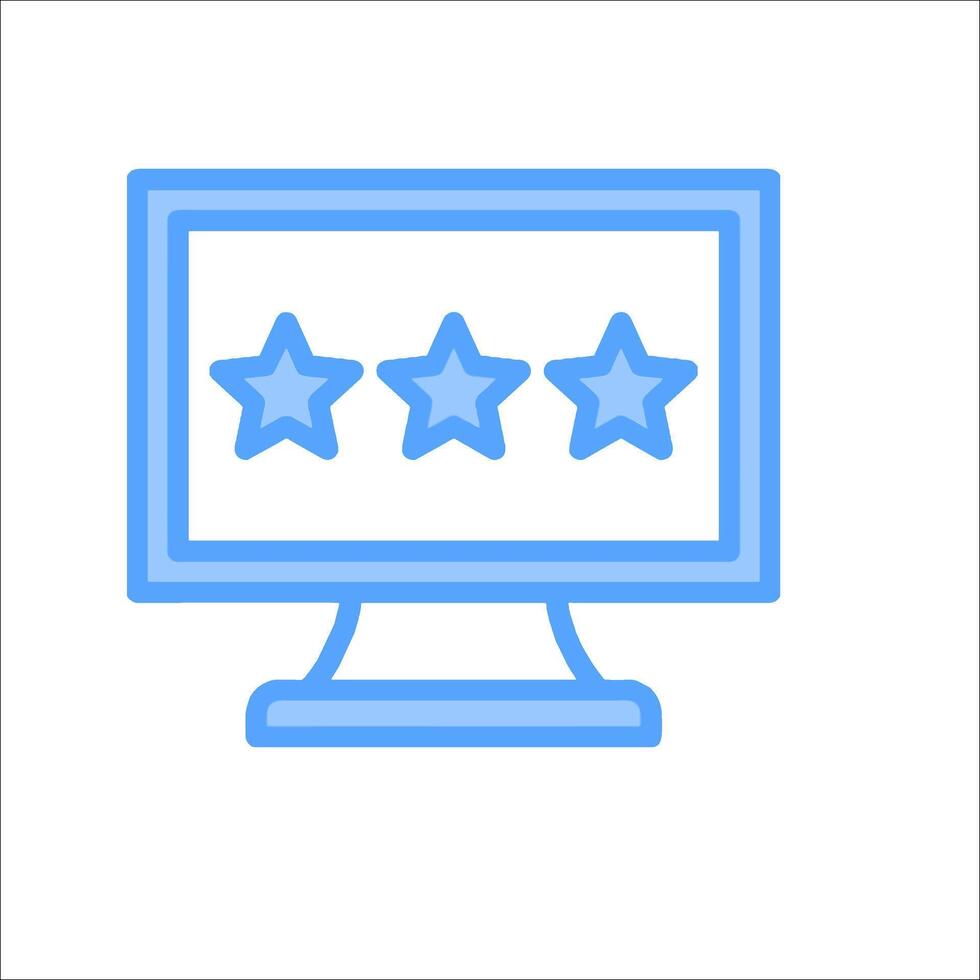 A computer screen with five stars on it vector
