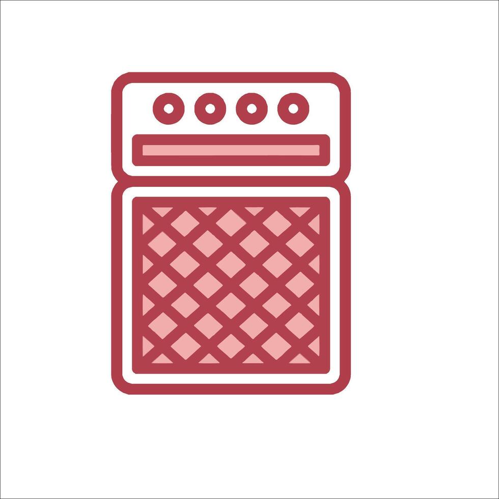 A red oven icon on a white background vector