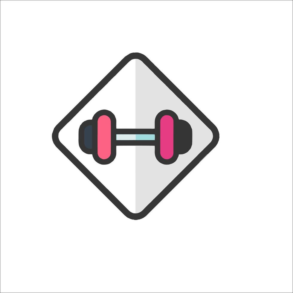 A dumbbell icon on a white background vector