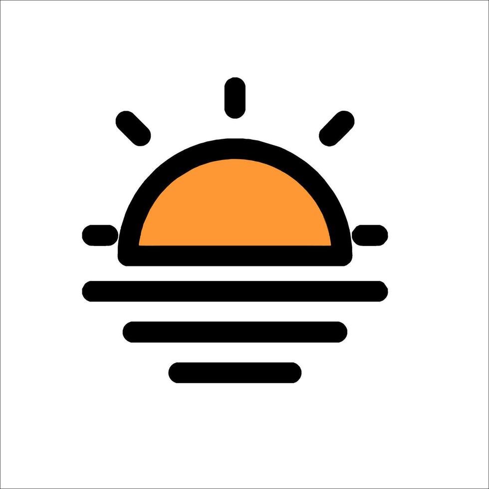 Sunrise icon illustration vector