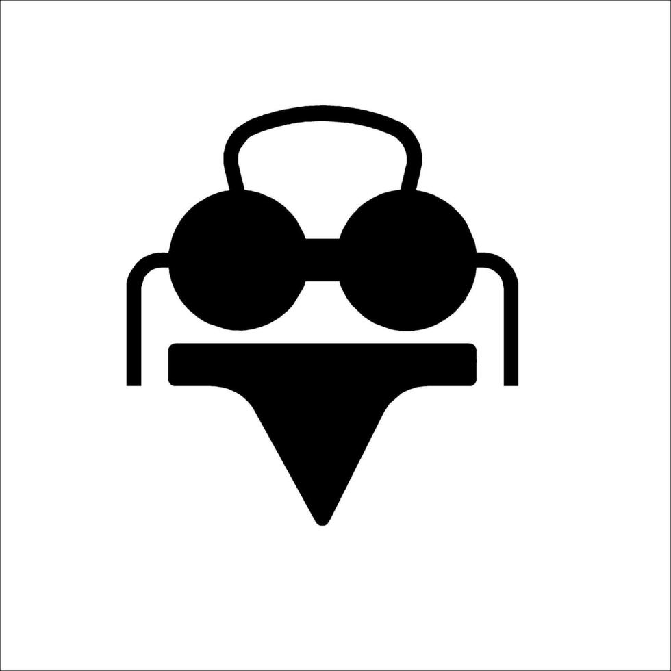 A black and white icon of a man wearing sunglasses vector