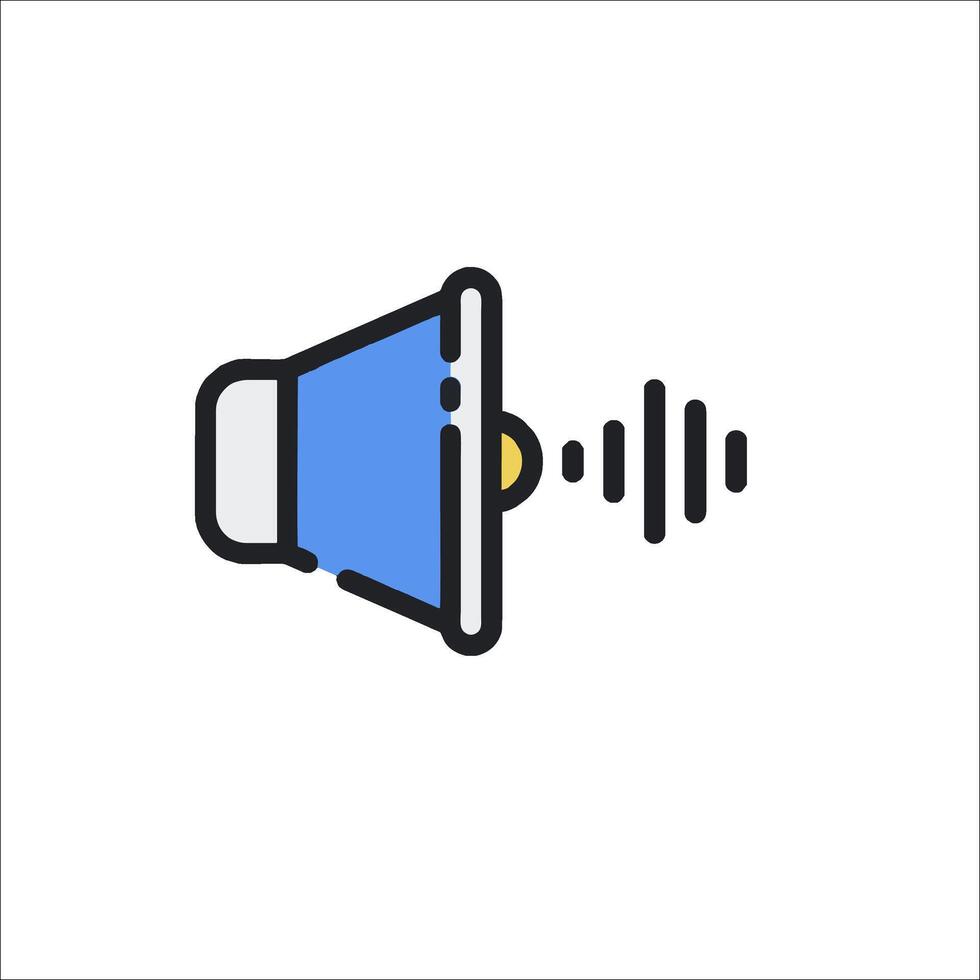 A speaker icon with sound waves coming out of it vector