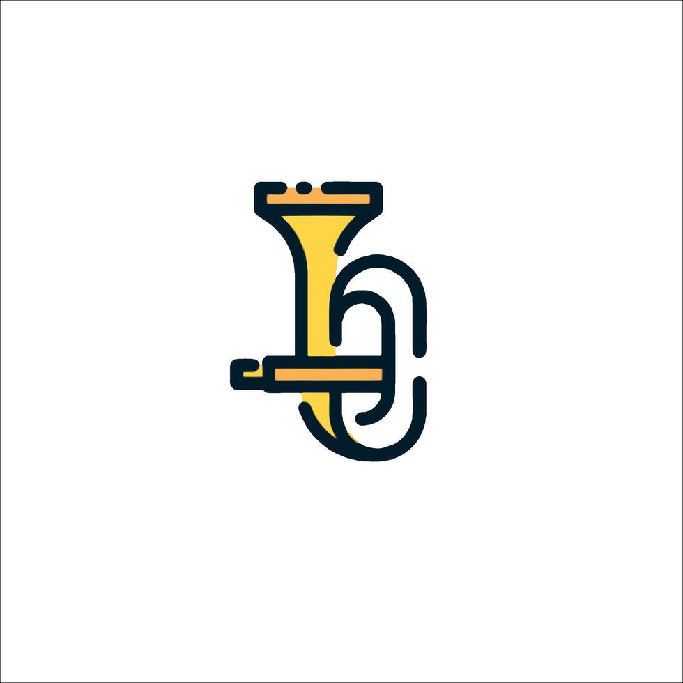 A trumpet icon on a white background vector
