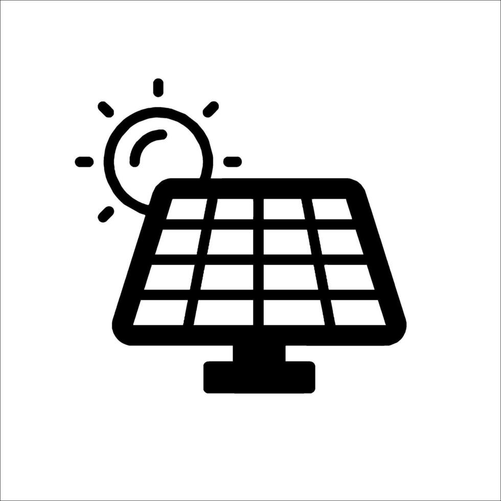 Solar panel icon illustration vector