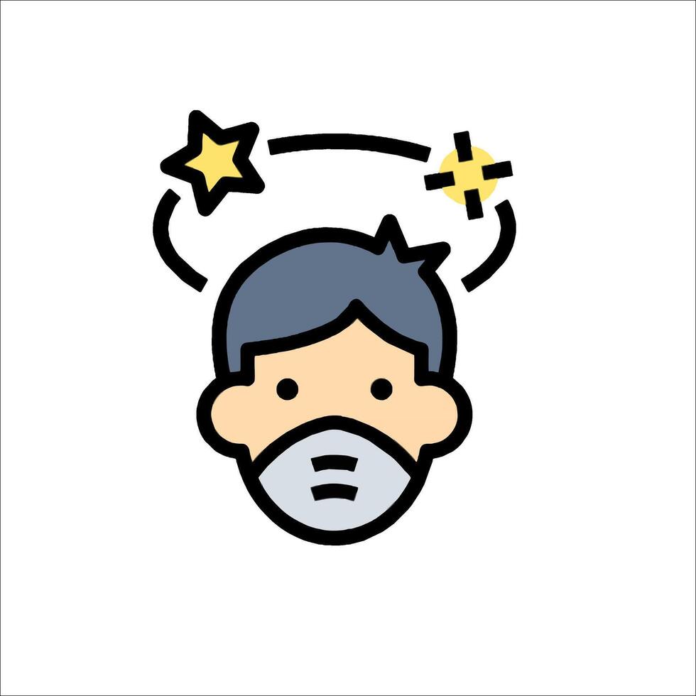 A man wearing a mask and stars on his head vector