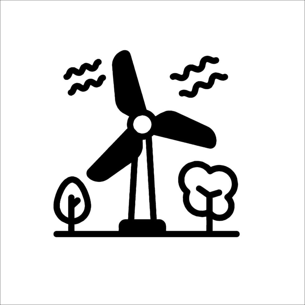 Wind turbine icon illustration vector