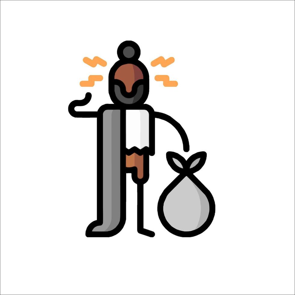 A cartoon man holding a bag with a bag of money vector