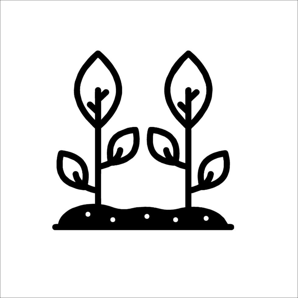 Planting seedling icon illustration vector
