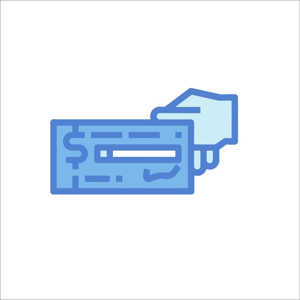 A hand holding a check icon vector