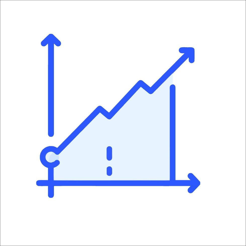 A graph with arrows going up and down vector