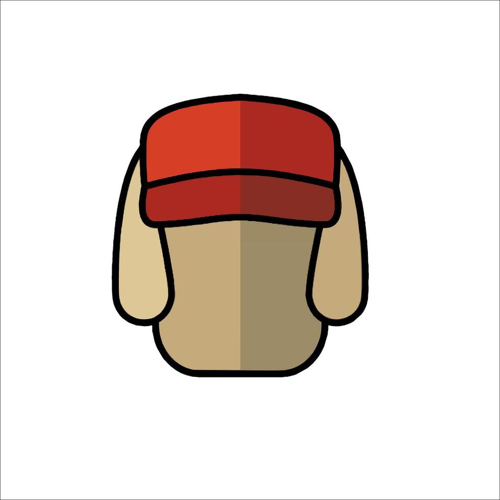 A cartoon dog wearing a red cap vector