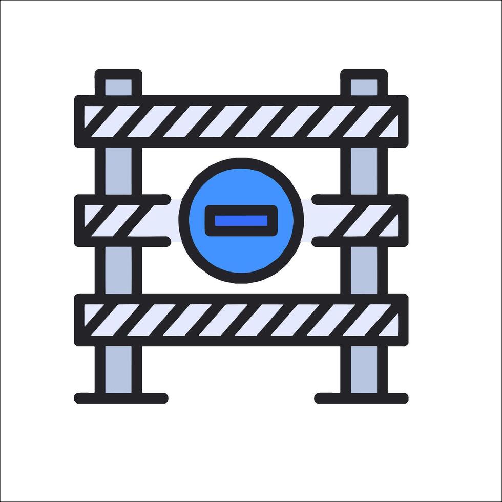 Barrier sign icon isolated on white background vector