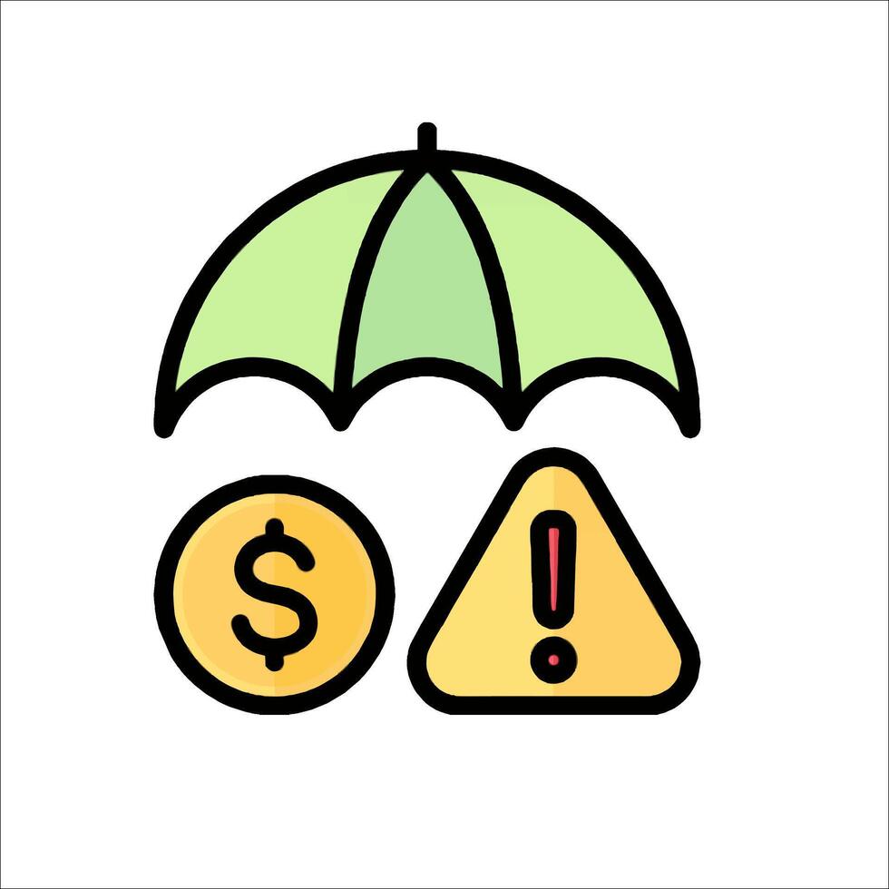 An umbrella and a dollar sign vector