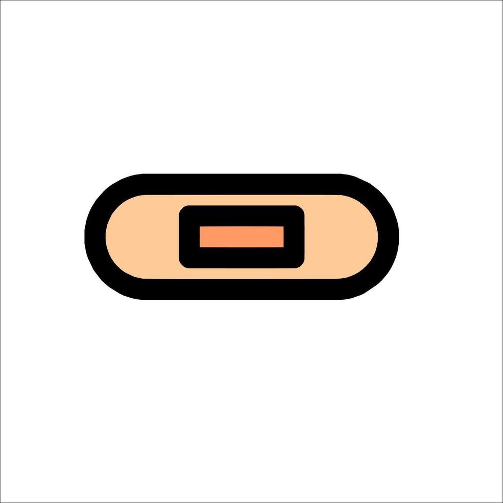 A black and orange button icon on a white background vector
