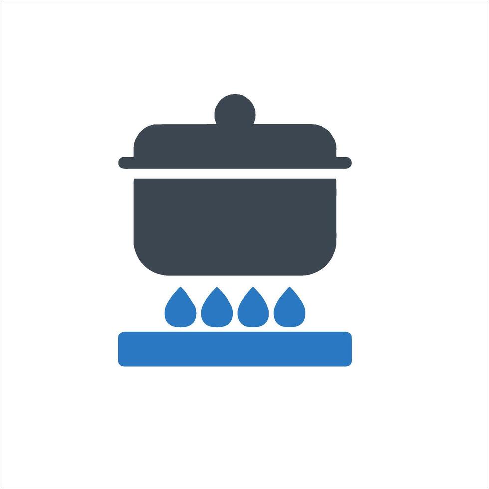 A pot with water and drops on it vector
