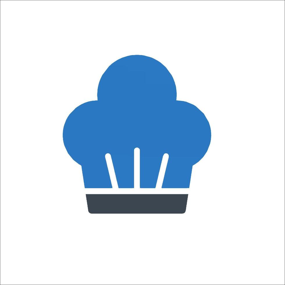 A chef hat icon on a white background vector