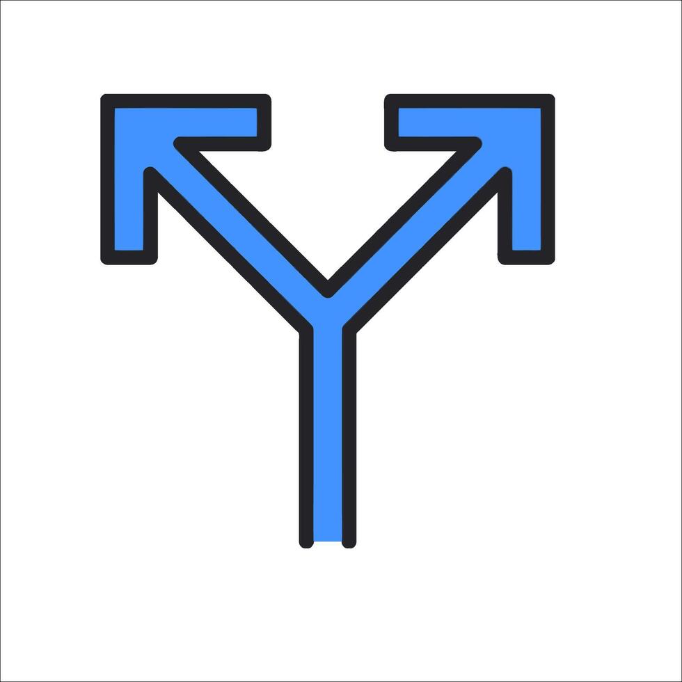 A blue arrow pointing to the right vector