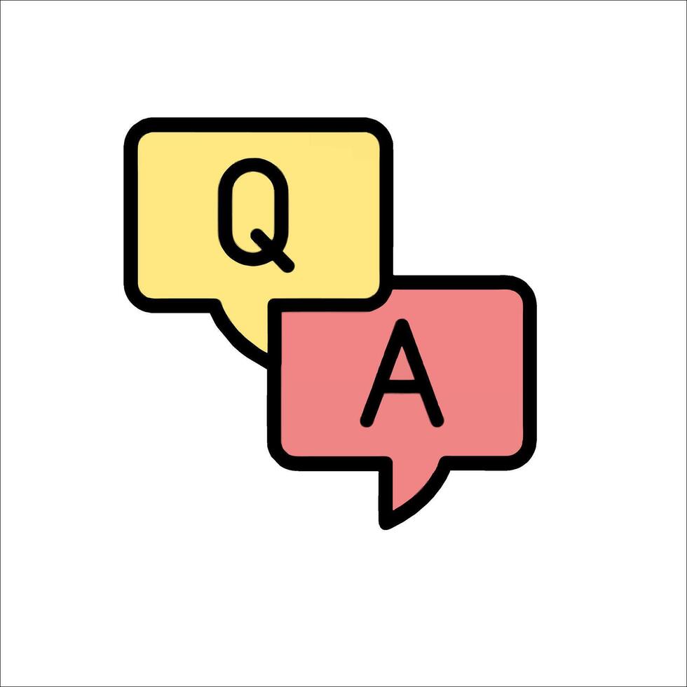 Question and answer icon vector