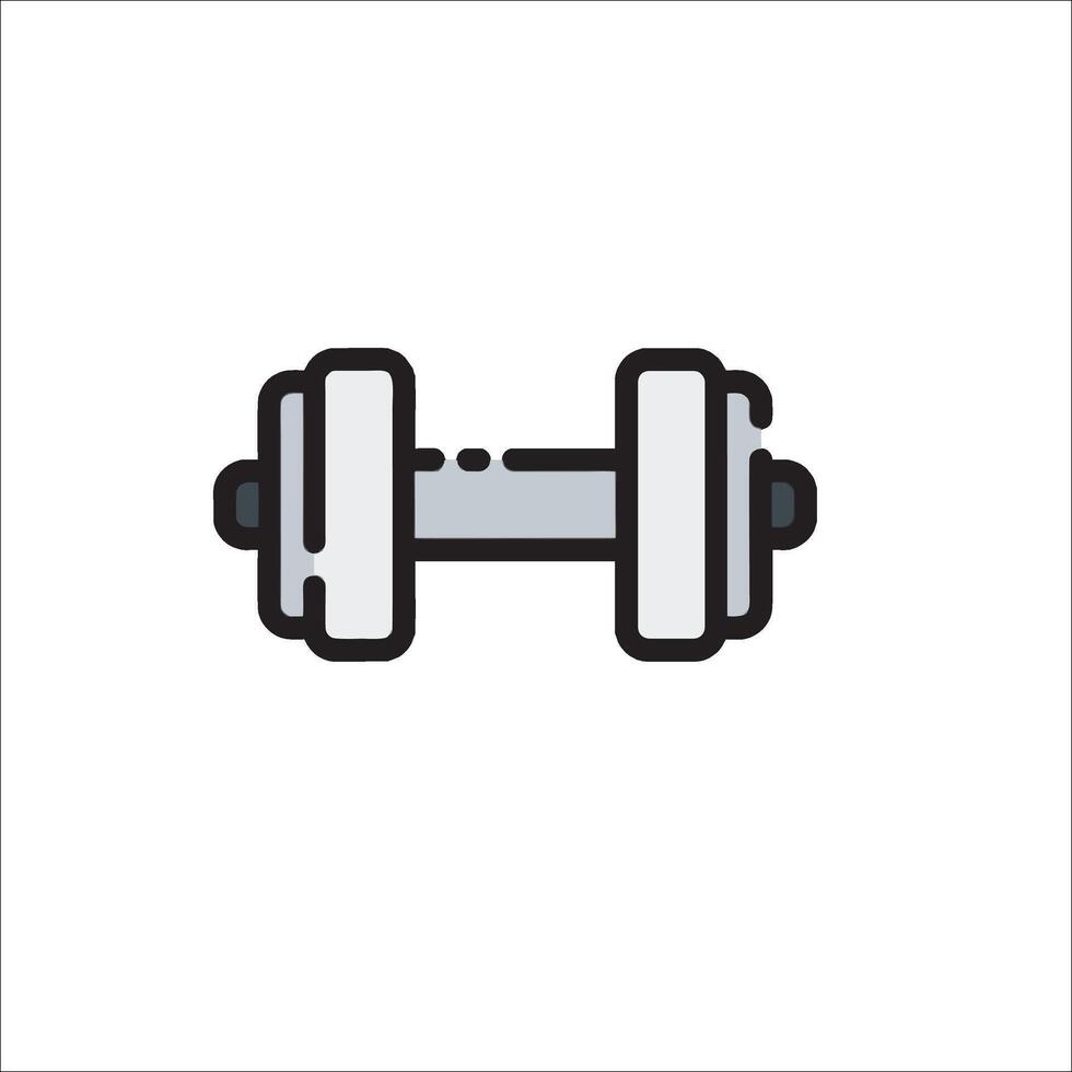 Dumbbell icon on white background vector
