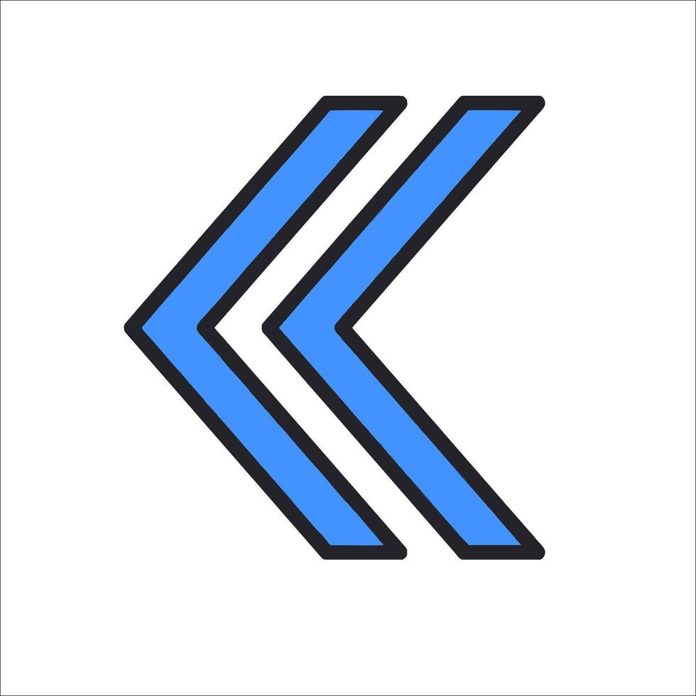 A blue arrow pointing to the right vector