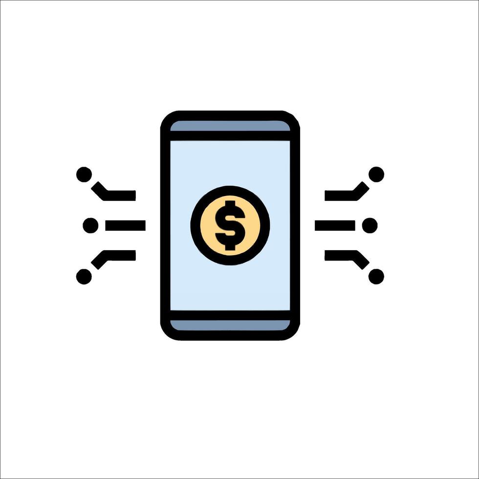 Mobile money icon illustration vector