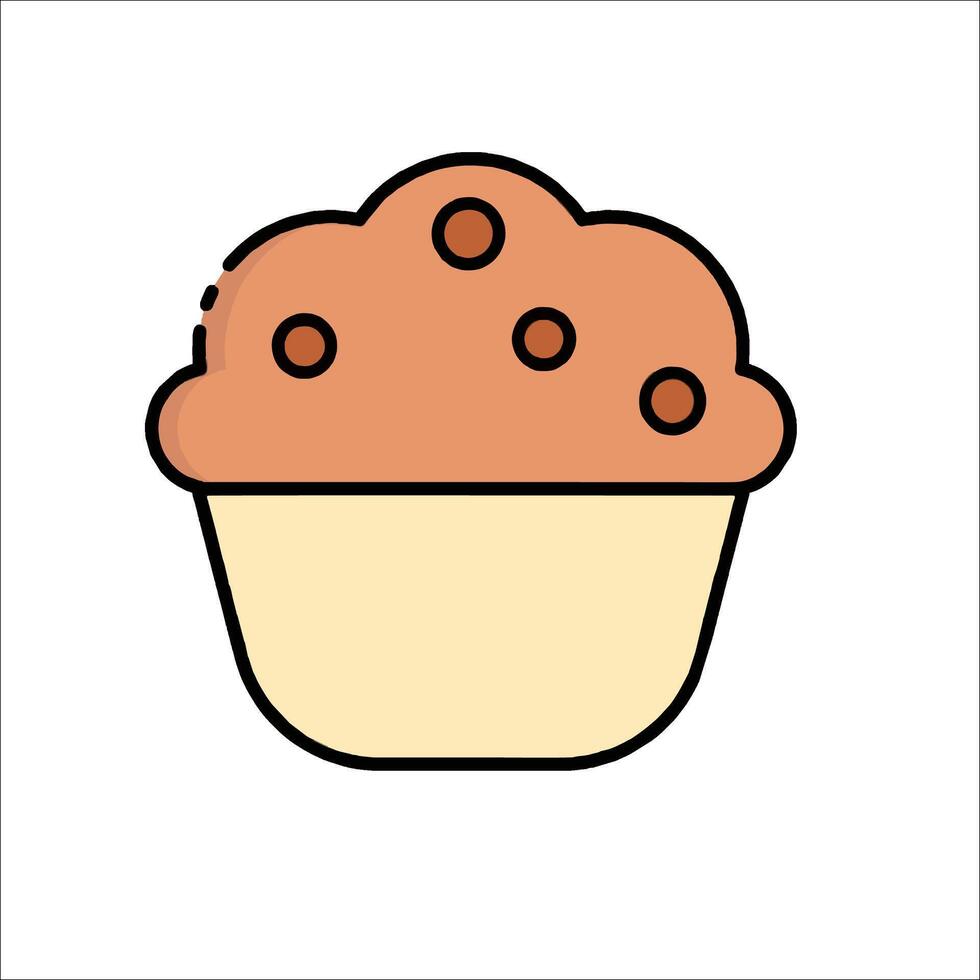 A cupcake icon on a white background vector