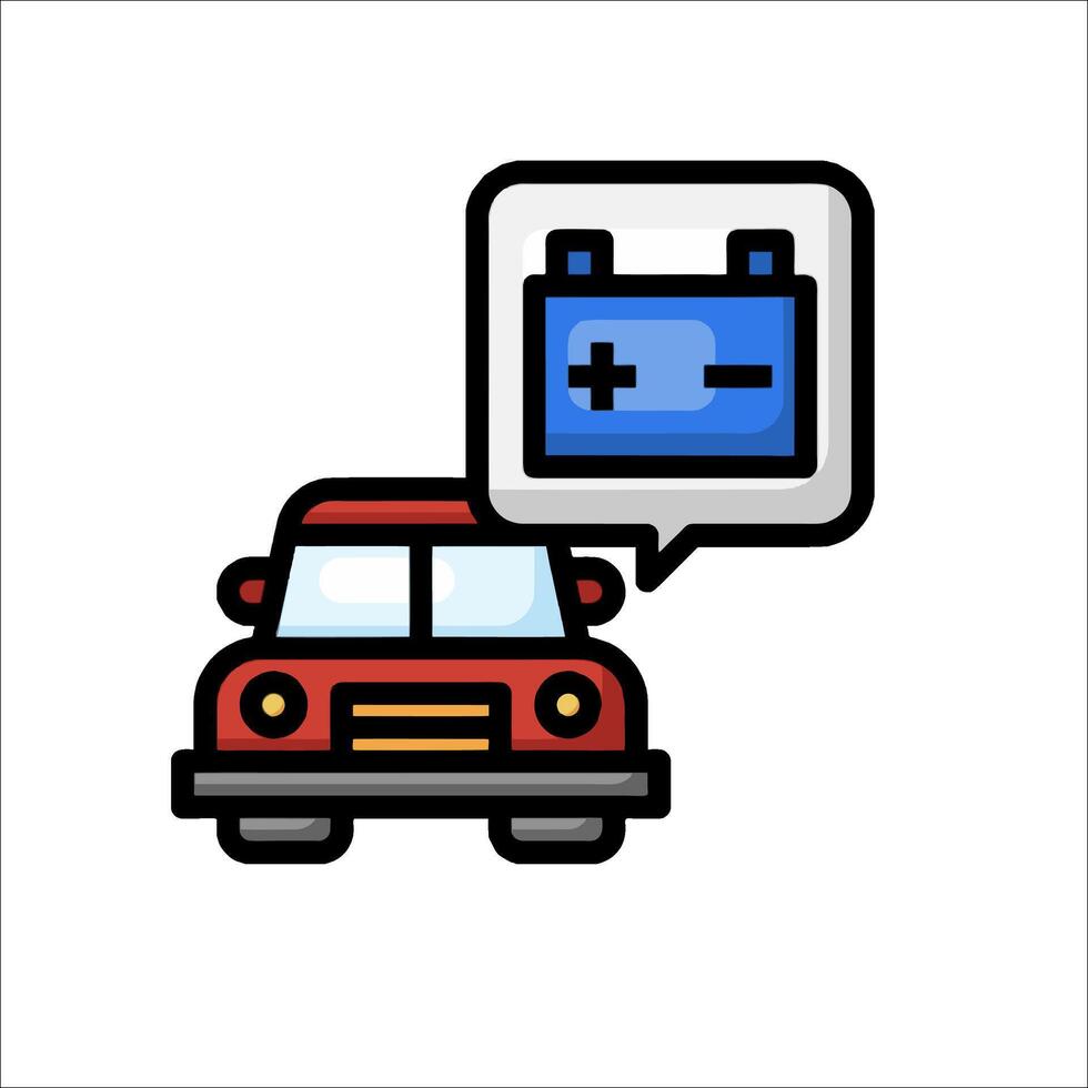 Car battery icon vector