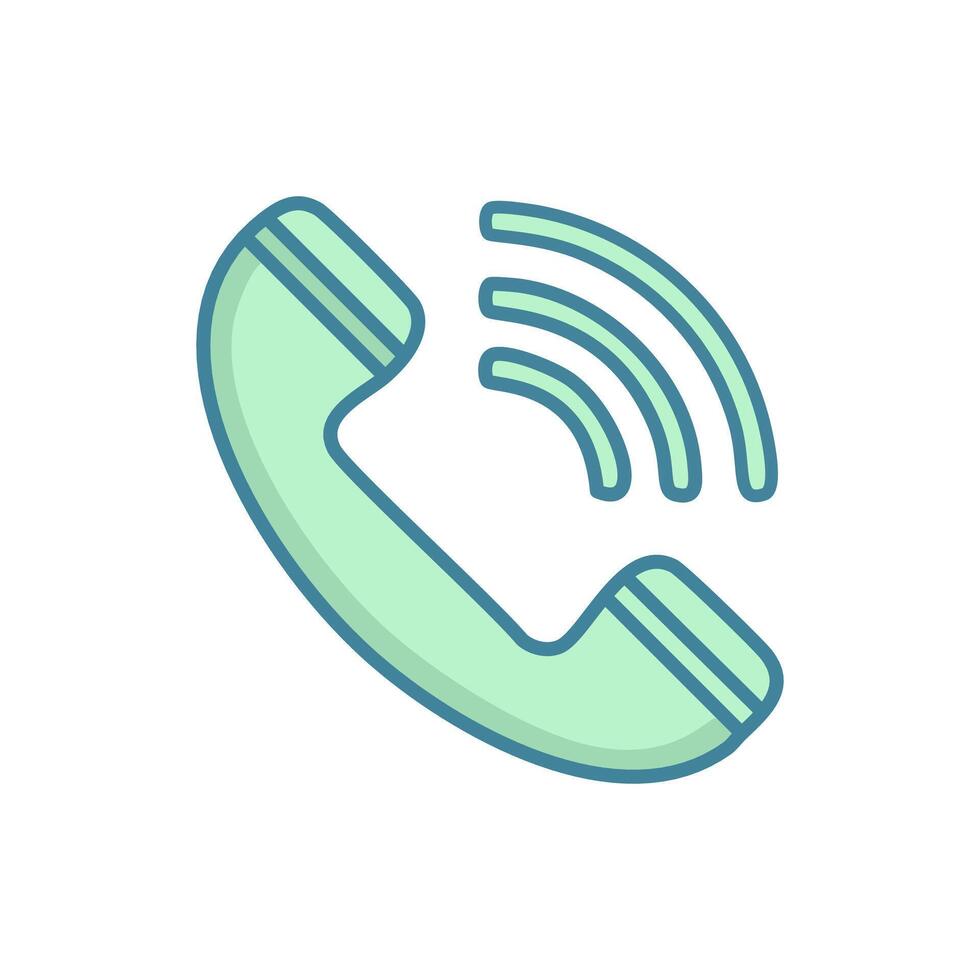Phone icon illustration. Flat design style. Telephone icon. vector