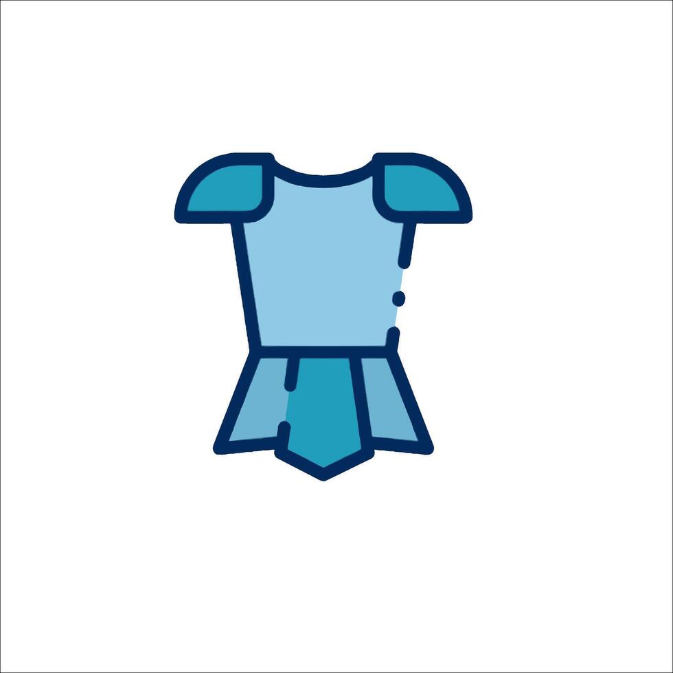 A blue dress on a white background vector