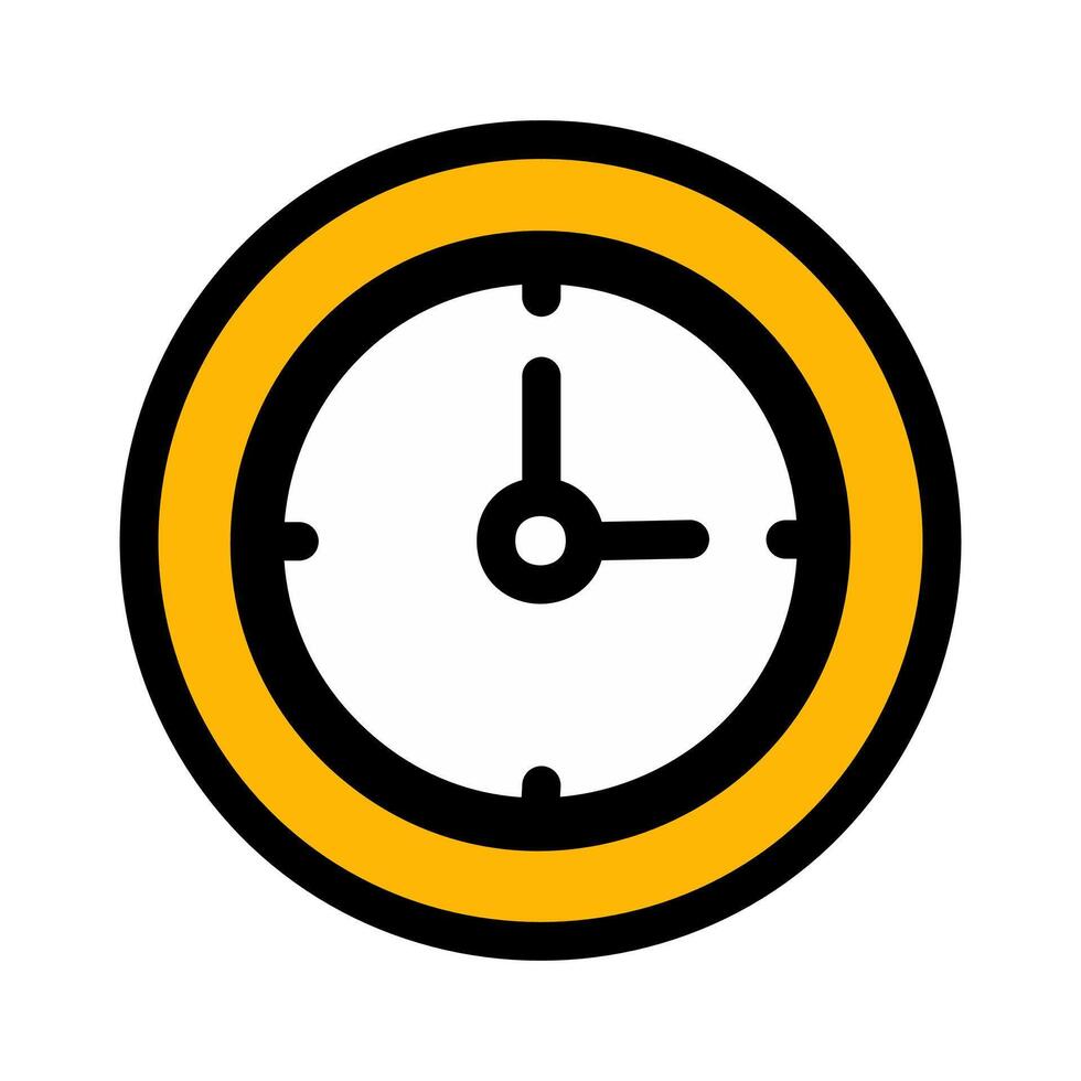 Clock Icon . Flat design style. vector