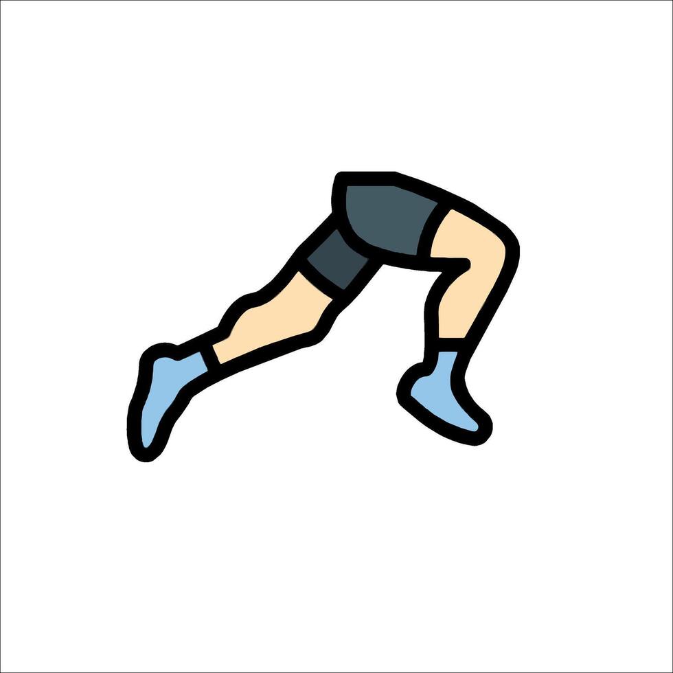 A cartoon man running with his legs bent vector