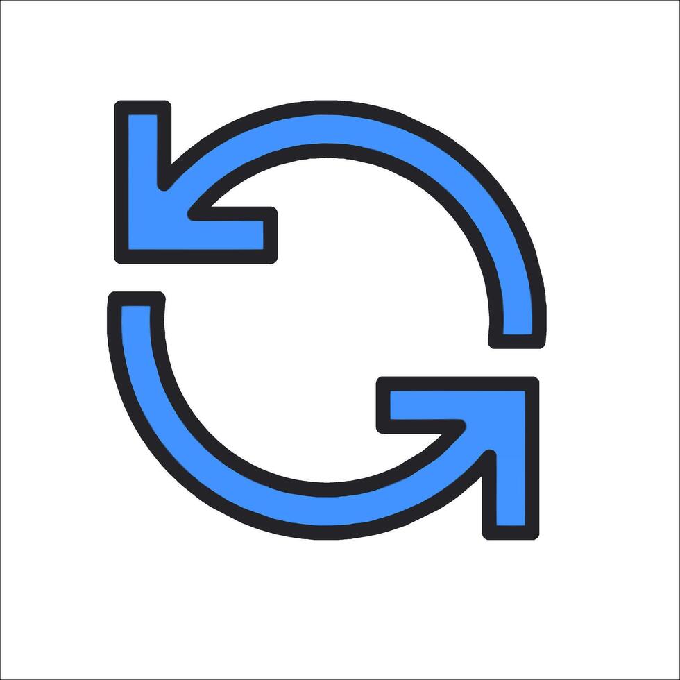 A blue and black arrow pointing to the right vector