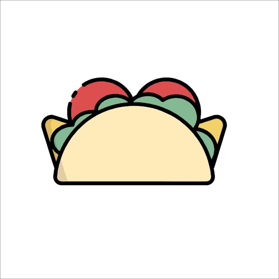 Taco icon illustration vector