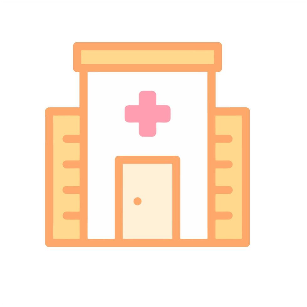 An icon of a hospital building vector