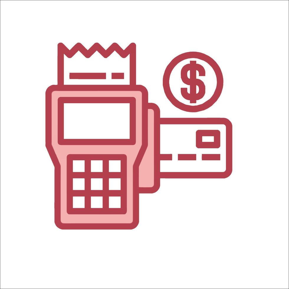 A credit card machine with a dollar sign vector