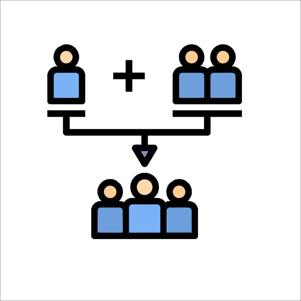 A group of people are sitting around a table vector