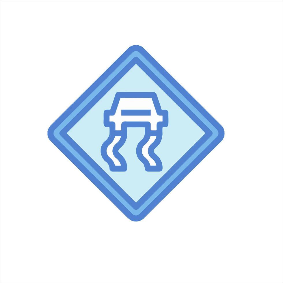 A blue and white icon of a man in a wheelchair vector