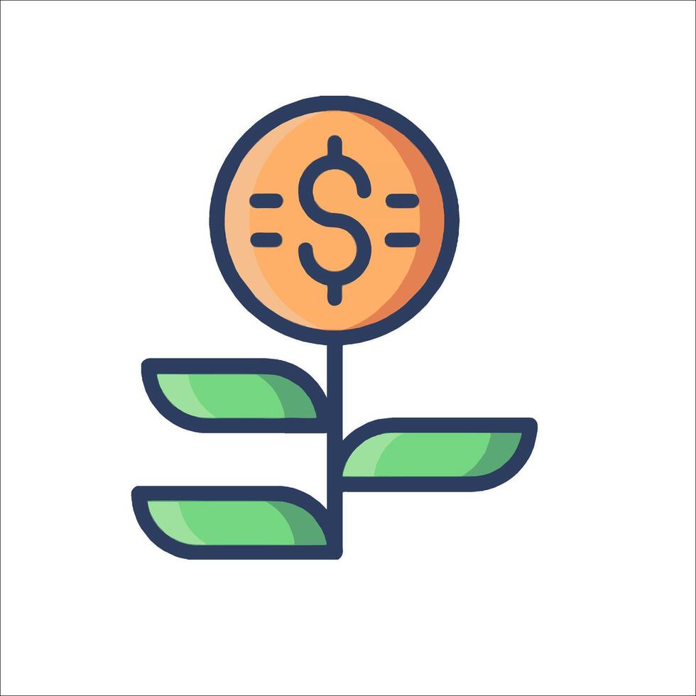 Money plant icon illustration vector