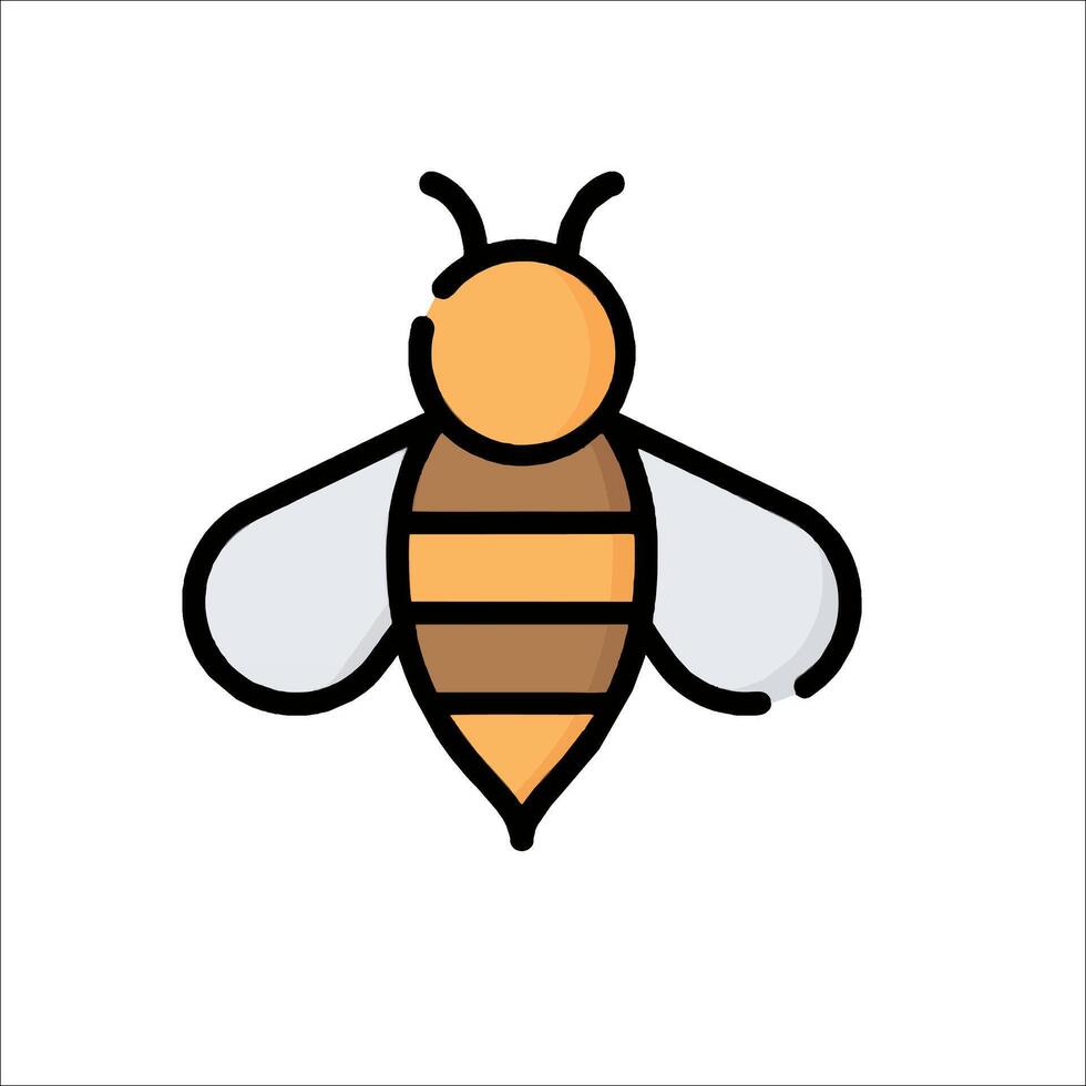 A bee icon on a white background vector