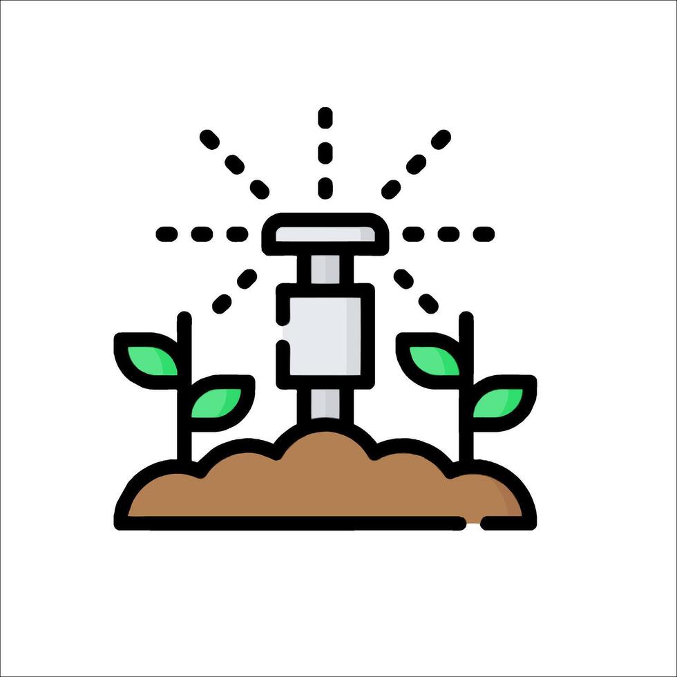 A plant growing in a soil with a light bulb vector