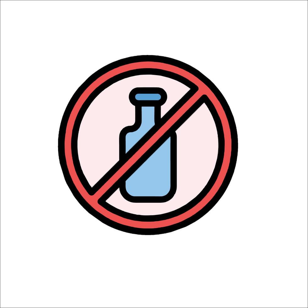 No alcohol sign illustration vector