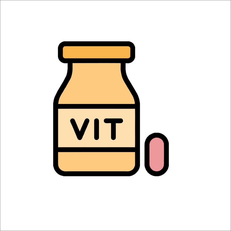 Vitamin tablet icon vector