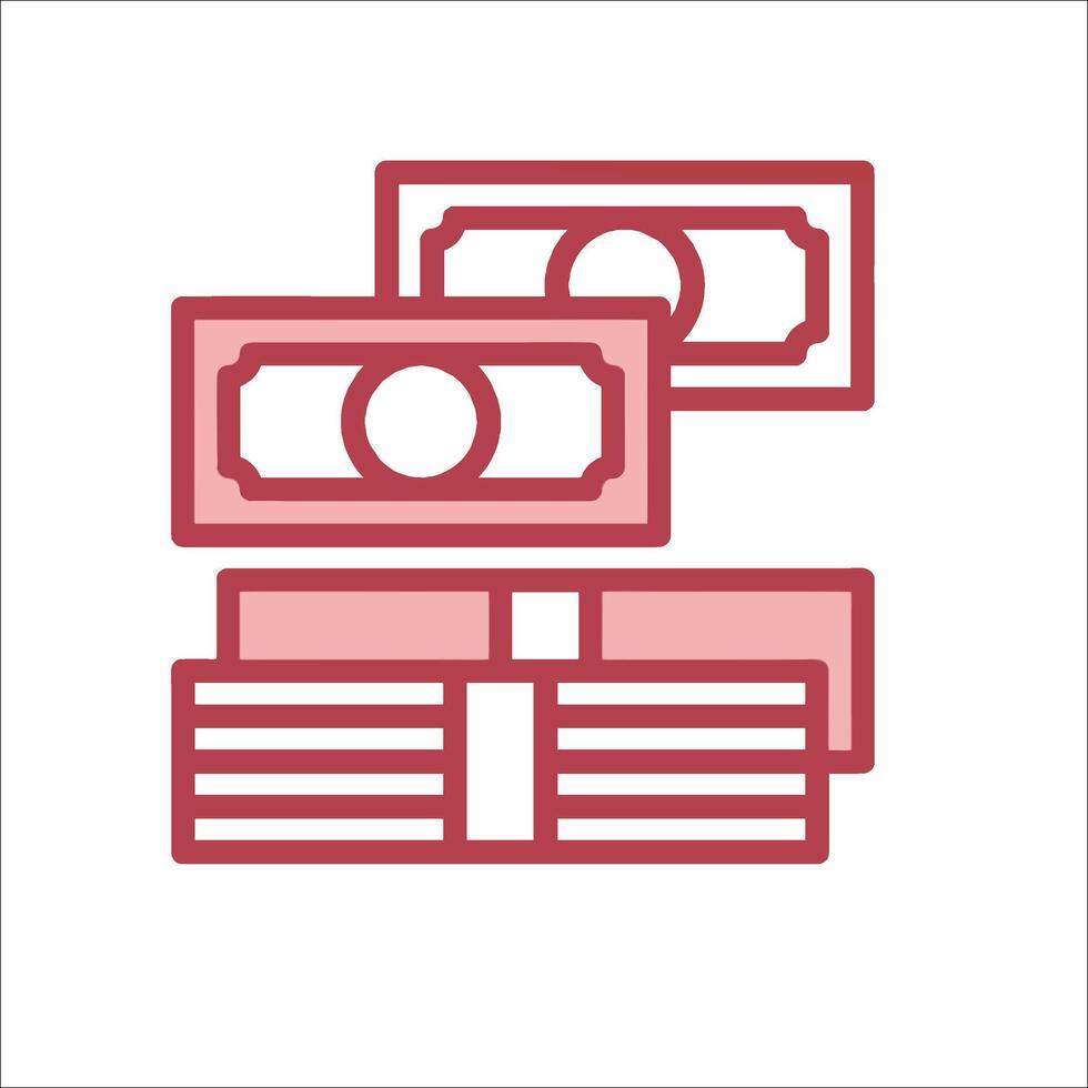 Money stack icon illustration vector