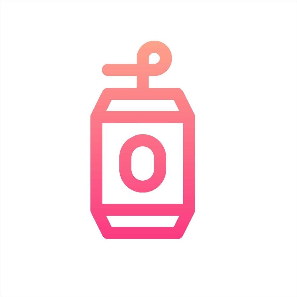A can of soda with the letter o on it vector