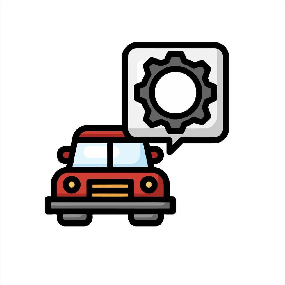 Car mechanic icon illustration vector