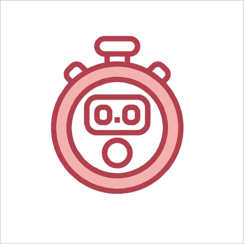 A red stopwatch icon on a white background vector