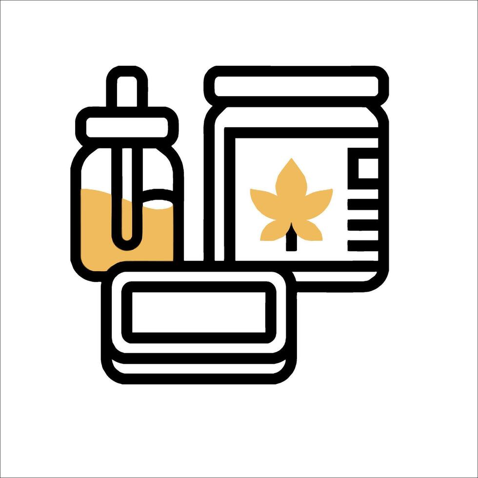 Cbd products icon vector