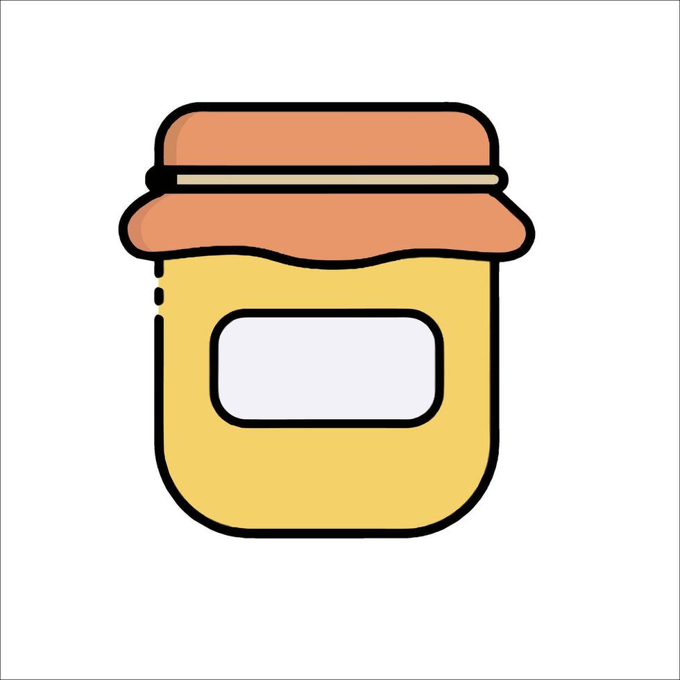 A jar of honey icon on a white background vector